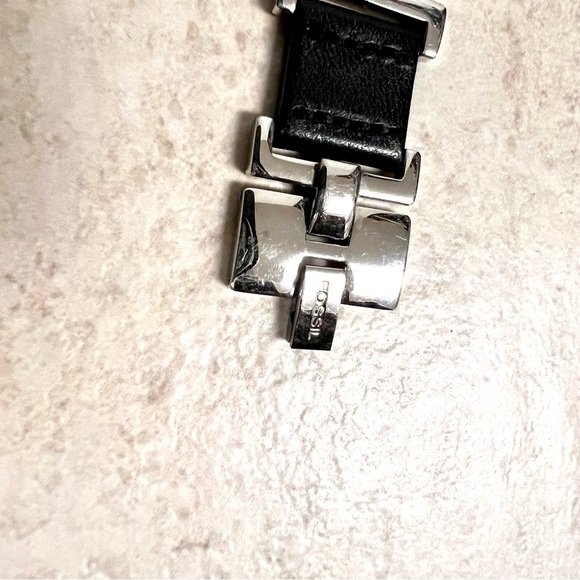 Fossil ES1851 Stainless Steel 50m Water Resistant Woman's Watch Black leather - Picture 7 of 12